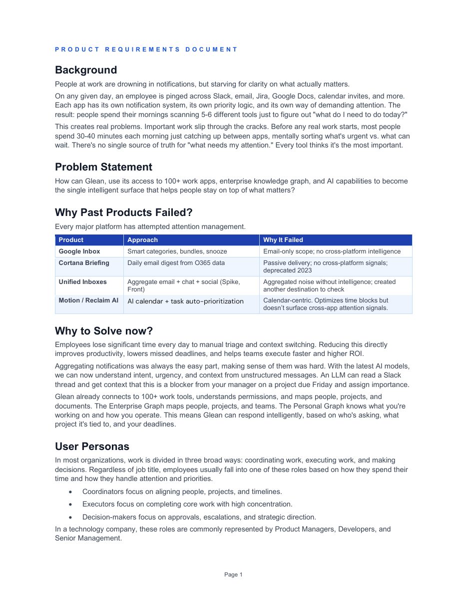Notification triage PRD cover